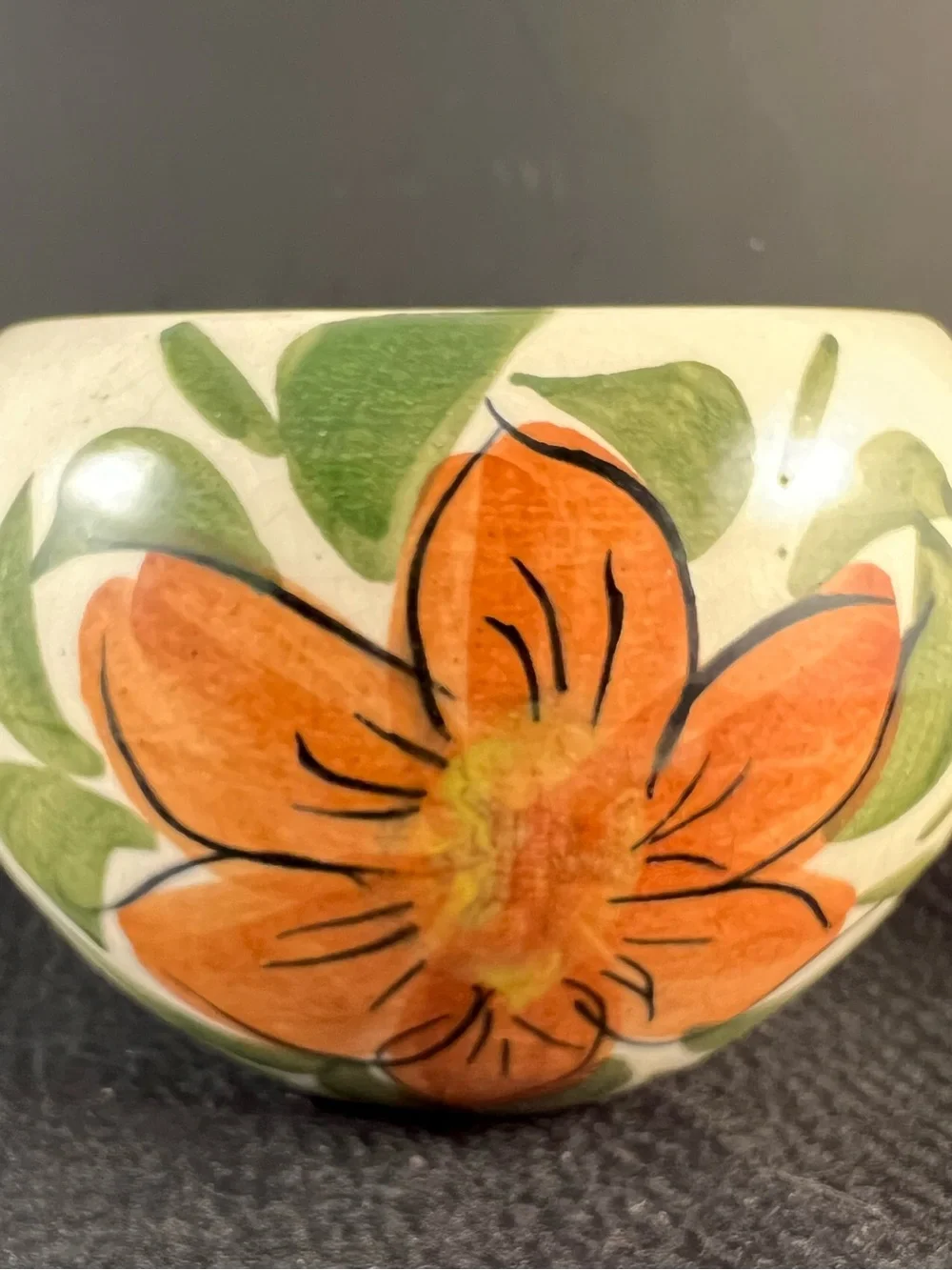 Set Of 3 Handpainted Vintage Pottery Succulent Cactus Flower Pots